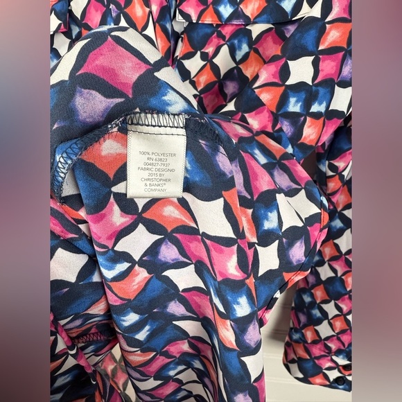 Christopher & Banks jewel tones long sleeved business casual tunic. Size XL. - Picture 5 of 6